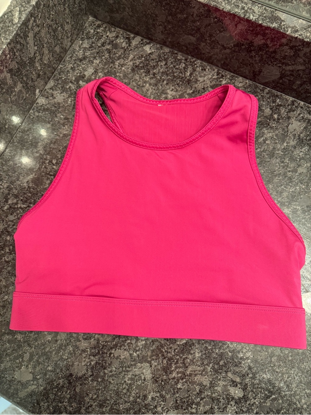 Fabletics Hot Pink High-Neck Crop Tank